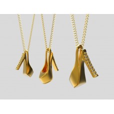 elegantný zlaty prívesok dámska topánka 0018